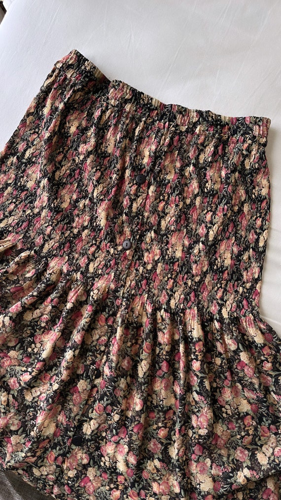 Vintage 90s Express Tricot Floral Skirt