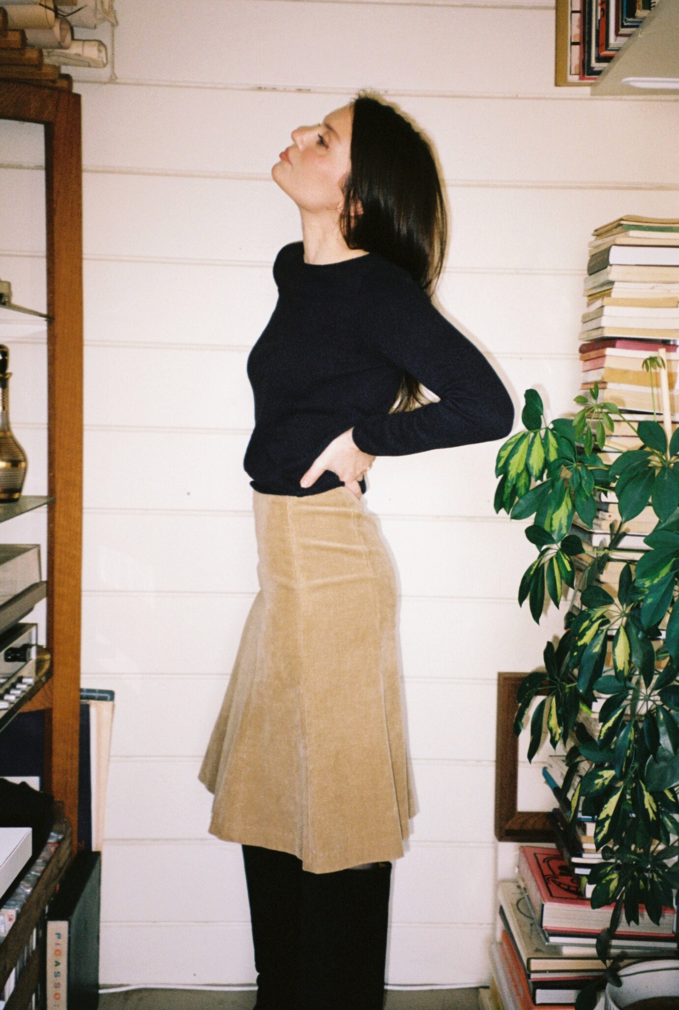 Brown Corduroy Skirt Etsy