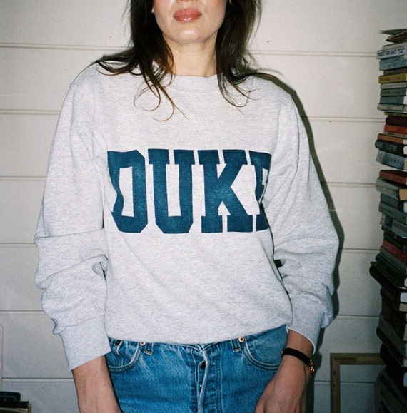 90s DUKE College Pullover Sweater