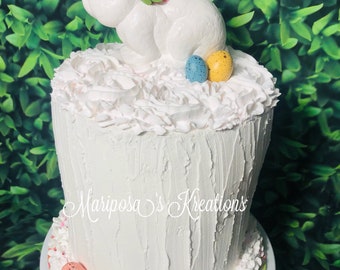 Easter Bunny Fake Cake-Holiday-Display-Kitchen-Decor-Gift-Easter Eggs-Popular-Prop