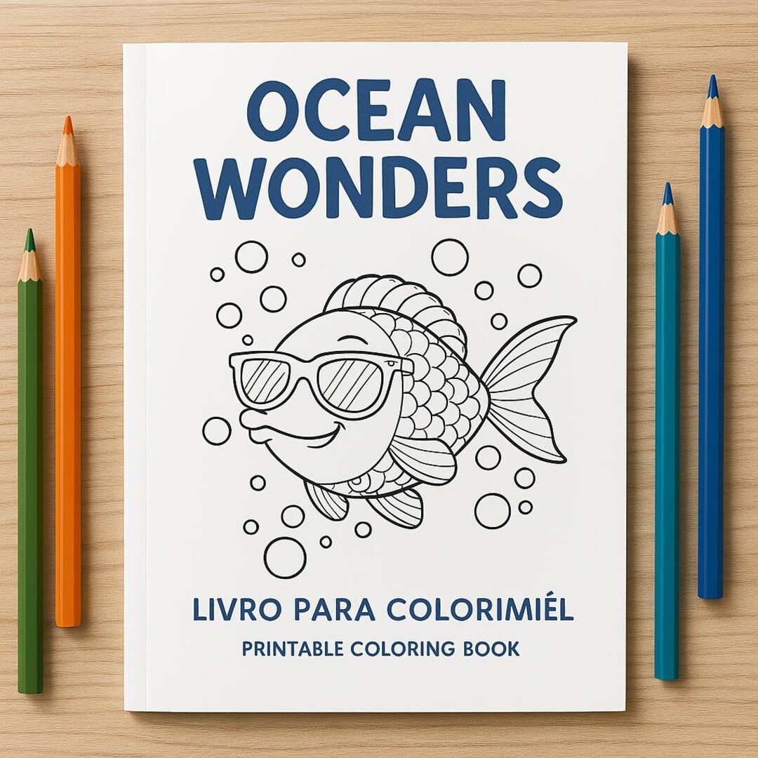 Ocean Wonders – Printable Coloring Book for Kids and Adults | 50 Sea ...