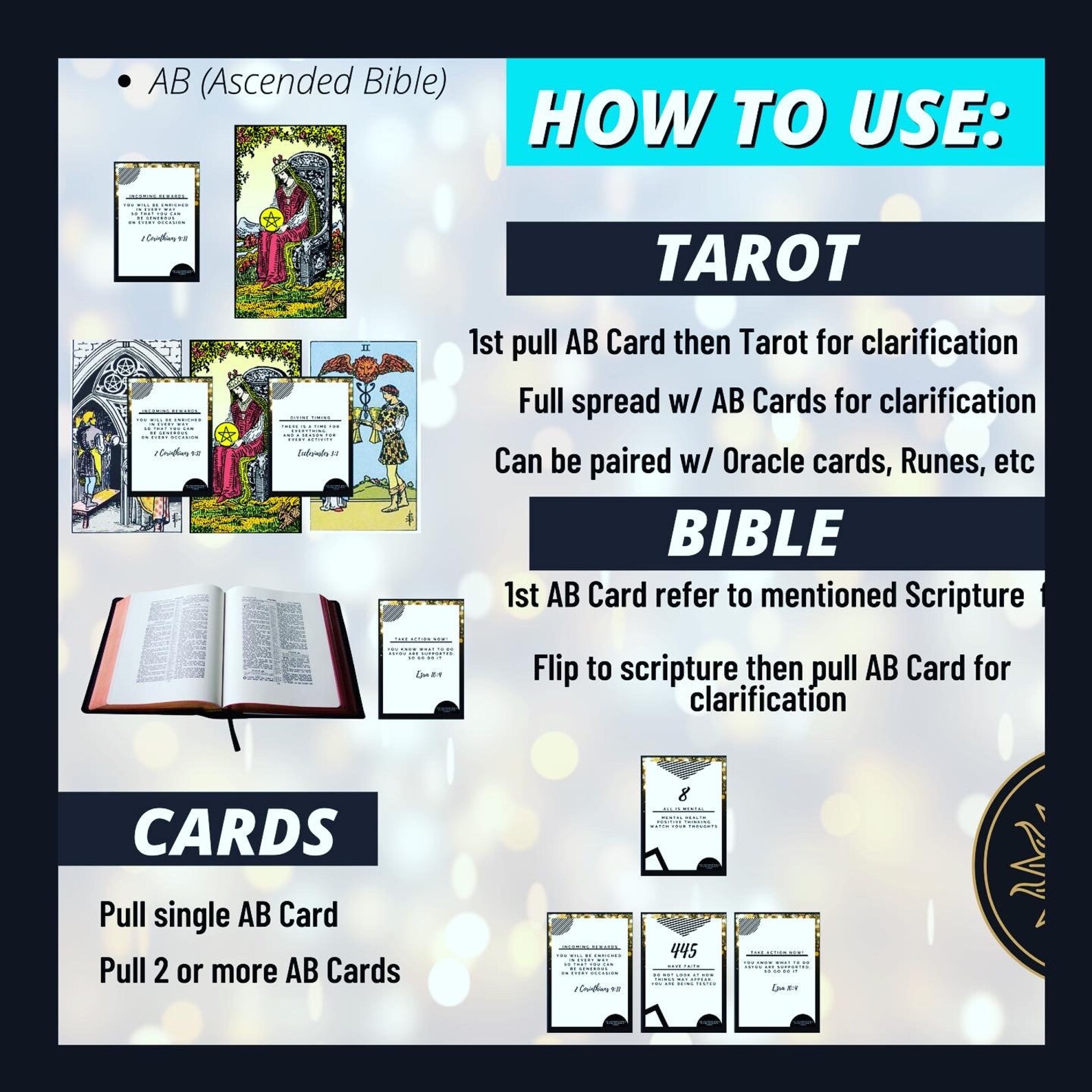 Bible Guidance Cards Daily Devotional Bible Oracle Tool A Etsy