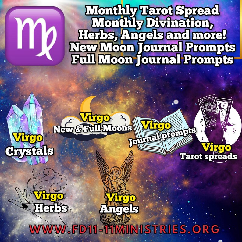 VIRGO SEASON New Full Moon Journal & Tarot Divination - Etsy
