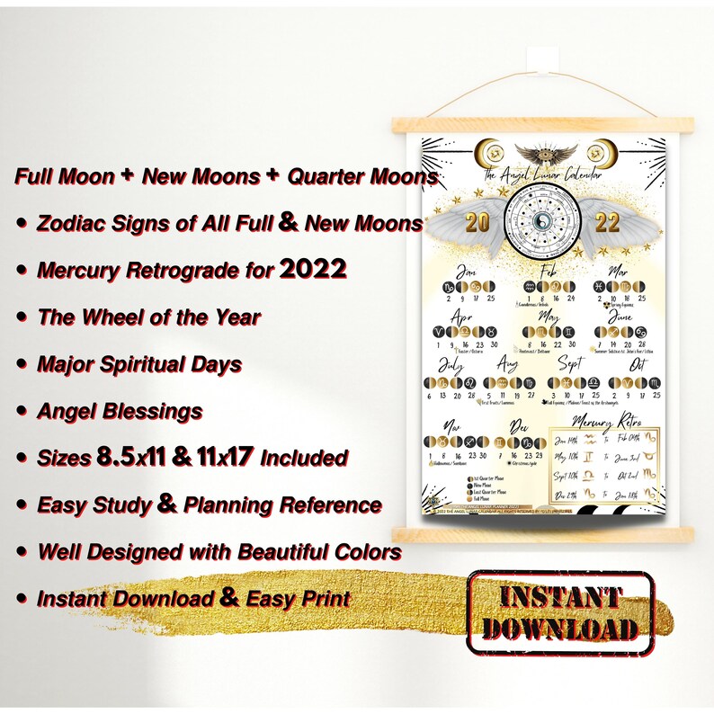 2022-zodiac-lunar-calendar-wall-calendar-printable-calendar-etsy