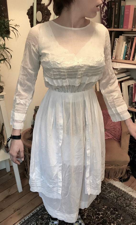 1915 acienne white dress, antique white dress