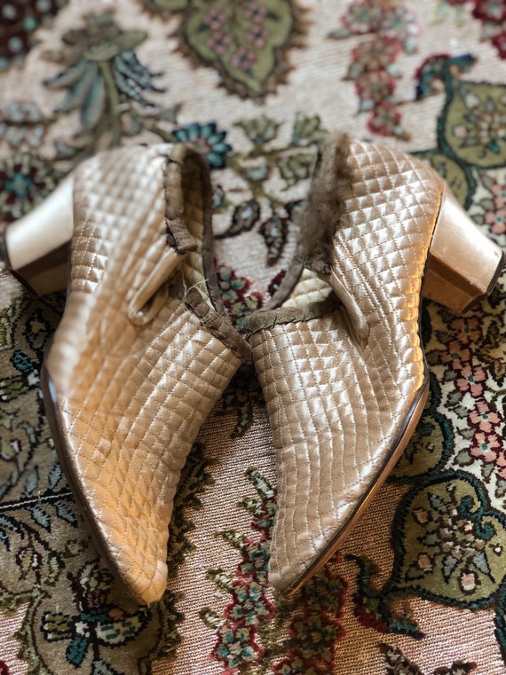 Slippers boudoir 1920 genuine antique shoes