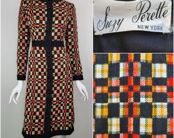 Vintage 1960s Suzy Perette wool wiggle dress, Size S / 1960s Suzy Perette dress / 60s wool dress / Fall Winter / Small S 25W 26W 27W