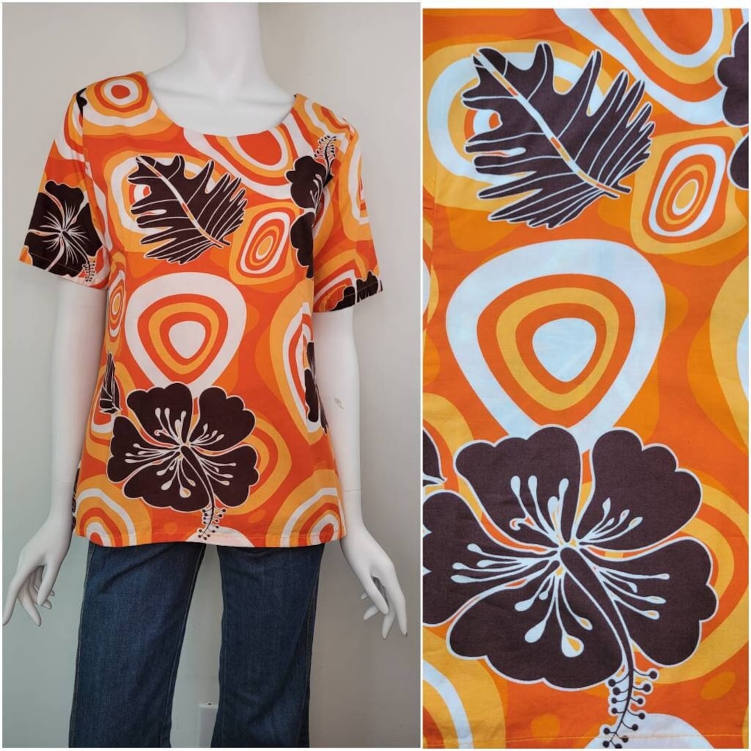 Sweat Hawaïen Vintage Fruit Of The Loom Années 80 - Taille XL Femme - Gris