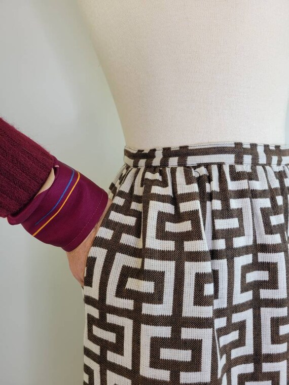 Vintage 1960s geometric mini skirt by Lord and Ta… - image 6