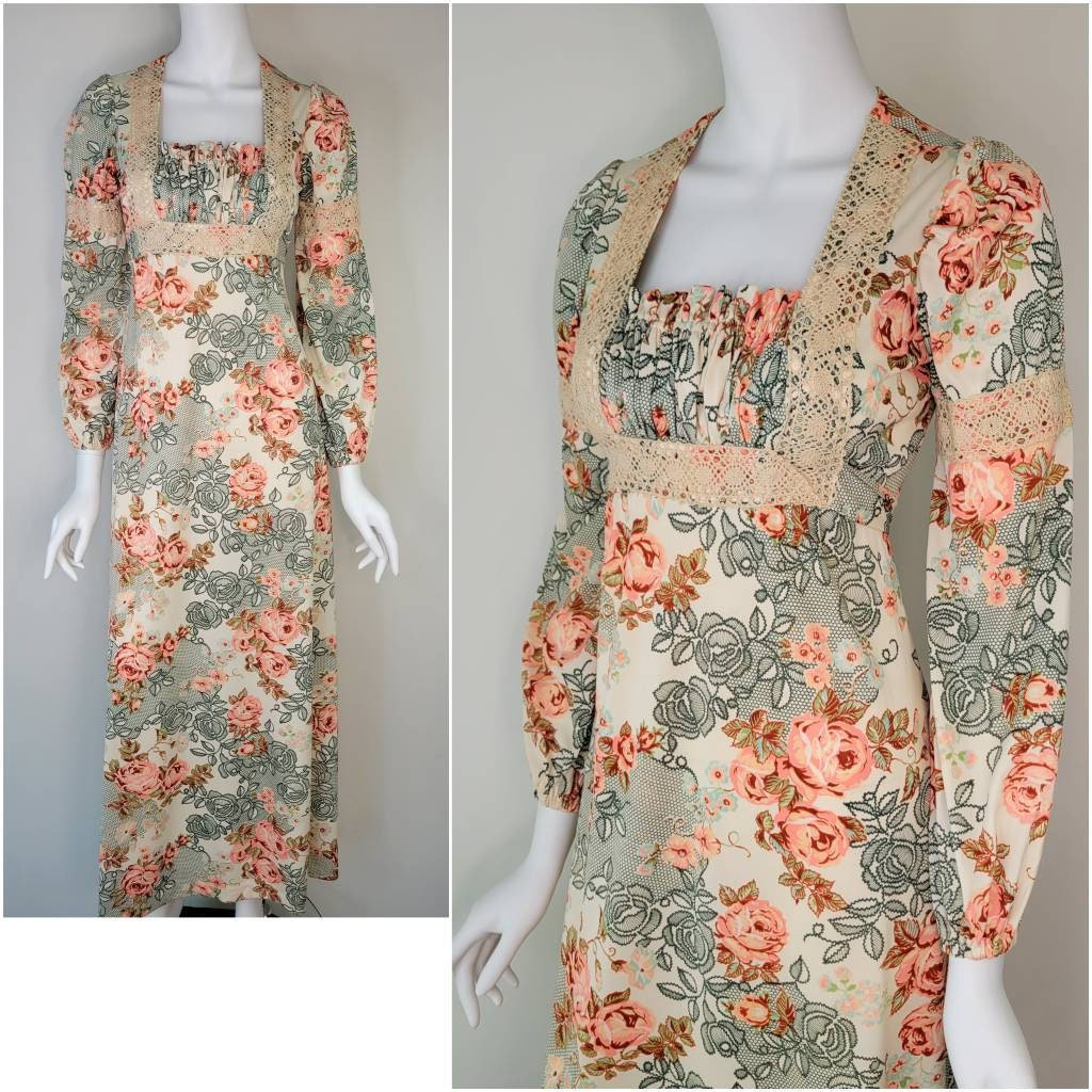 Lace Trimmed Floral DressサイズS il_fullxfull.4046164269_gybi.jpg