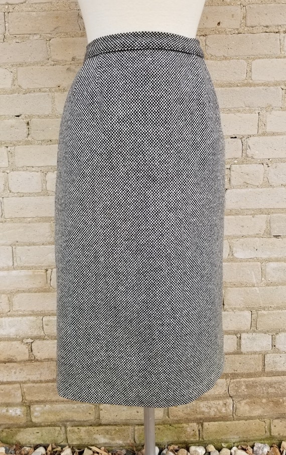 Vintage 1950s wool tweed pencil skirt, Size XS/S … - image 3