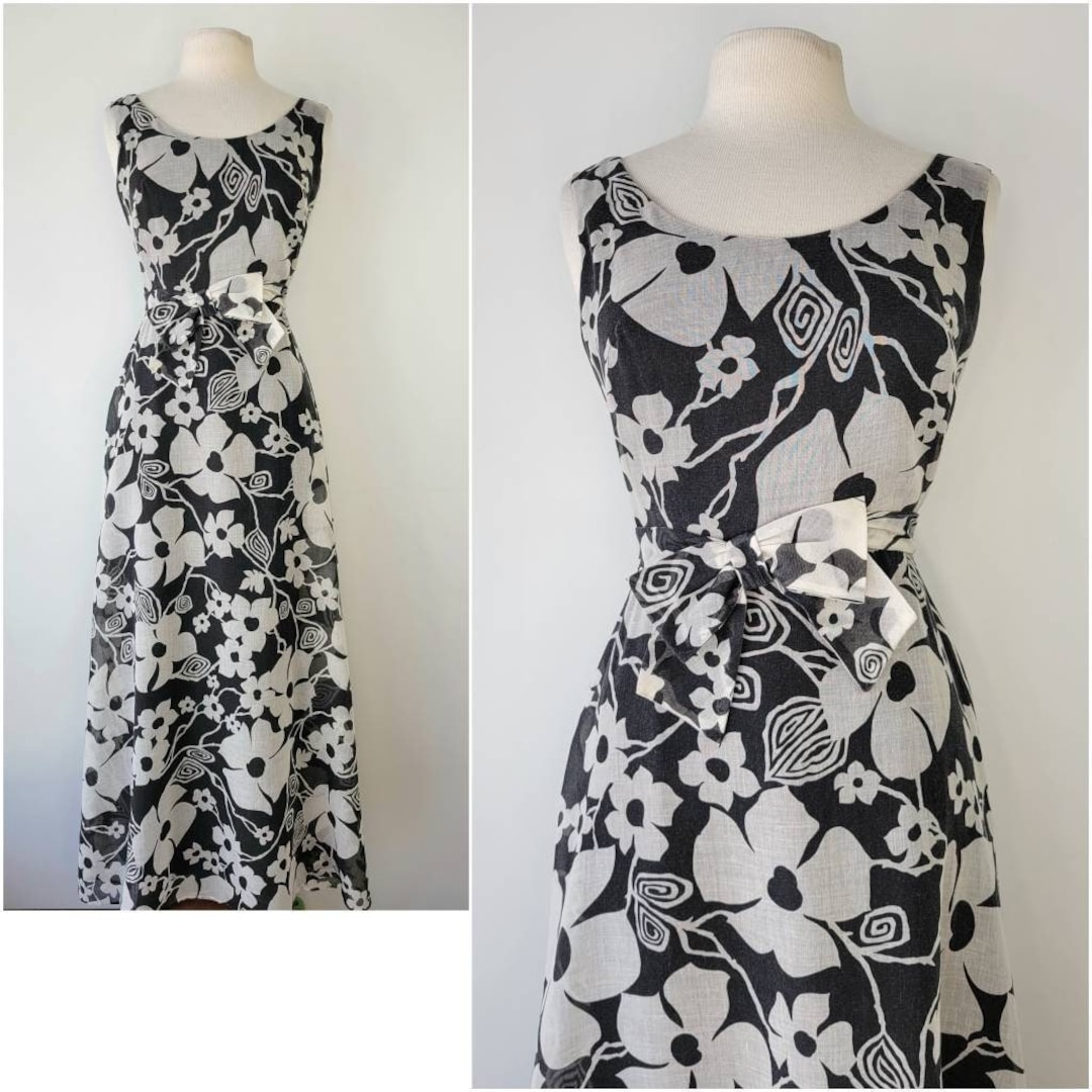 Vintage 1960s Floral Maxi Dress by Lord and Taylor Size S / - Etsy