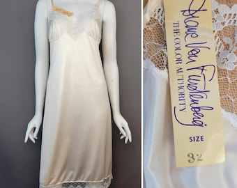 DEADSTOCK 80s/90s Diane Von Furstenberg slip, Size 32 / Vintage 1980s Diane Von Furstenberg slip / NWT Diane Von Furstenberg slip / Small S