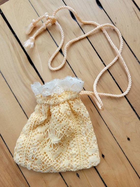 Vintage 1970s crochet bolero with matching purse … - image 9