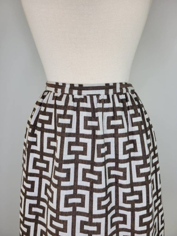 Vintage 1960s geometric mini skirt by Lord and Ta… - image 5