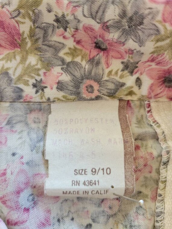 Vintage 1970s floral prairie skirt, Size S / Gunn… - image 9