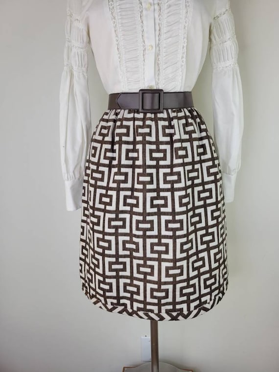 Vintage 1960s geometric mini skirt by Lord and Ta… - image 2