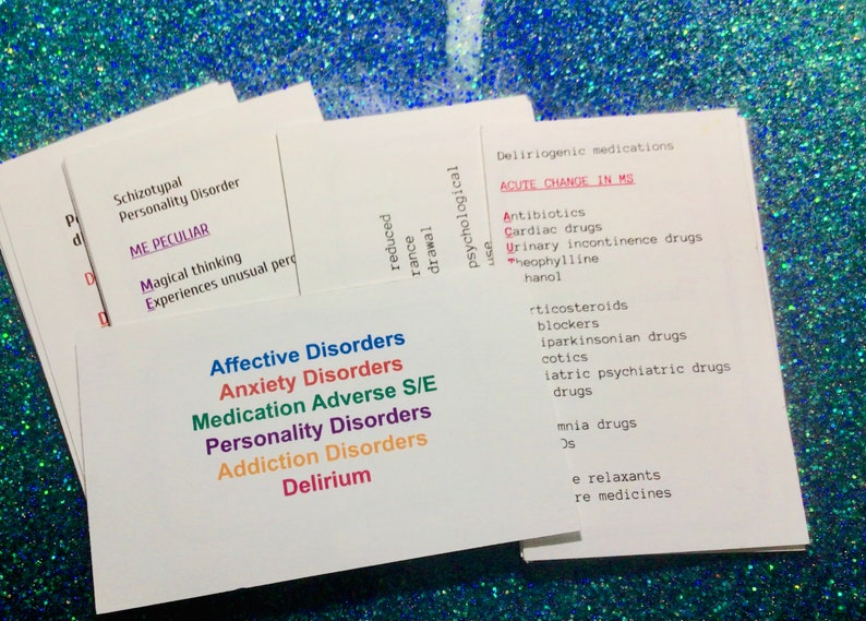 Mnemonics for DSM Diagnosis PDF for Flashcards Etsy