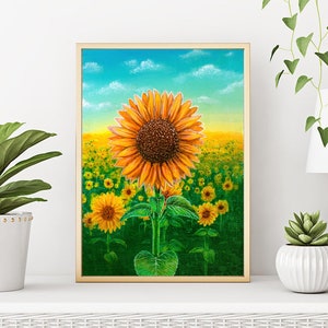 Sunflower Wall Art, Flower Wall Decor, Floral Art Print, Nature art print, Home decor, Nursery wall art, Bedroom wall art, Living room art,