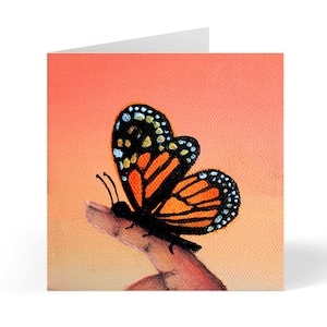Carte personnalisée papillon, carte papillon monarque, cadeau personnalisé, carte d'anniversaire, carte de Saint-Valentin, carte de baby shower, cadeau papillon