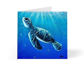 Turtle Valentines Card, Turtle Birthday Card, Cute Sea Turtle Card, Personalized Card, Valentines Card, Cute Gifts for Friend, Turtle Gifts