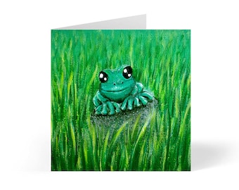 Frog Personalized Card, Frog Card, Personalized Gift, Birthday Card, Baby Shower Card, Frog gift, Frog lover gift, valentines day card