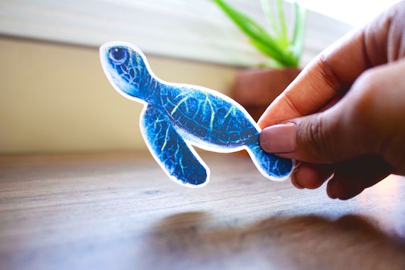 Sea Turtle Sticker, Cute turtle sticker, Ocean Animal Sticker, die cut sticker, Aesthetic Sticker, water bottle sticker, laptop sticker
