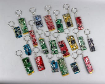 Handmade Keychain STALKER Cyberpunk Keychain Recycled Product Unique Gift Recycled PC Gift for Child Gift for Him Unusual Gift Steampunk