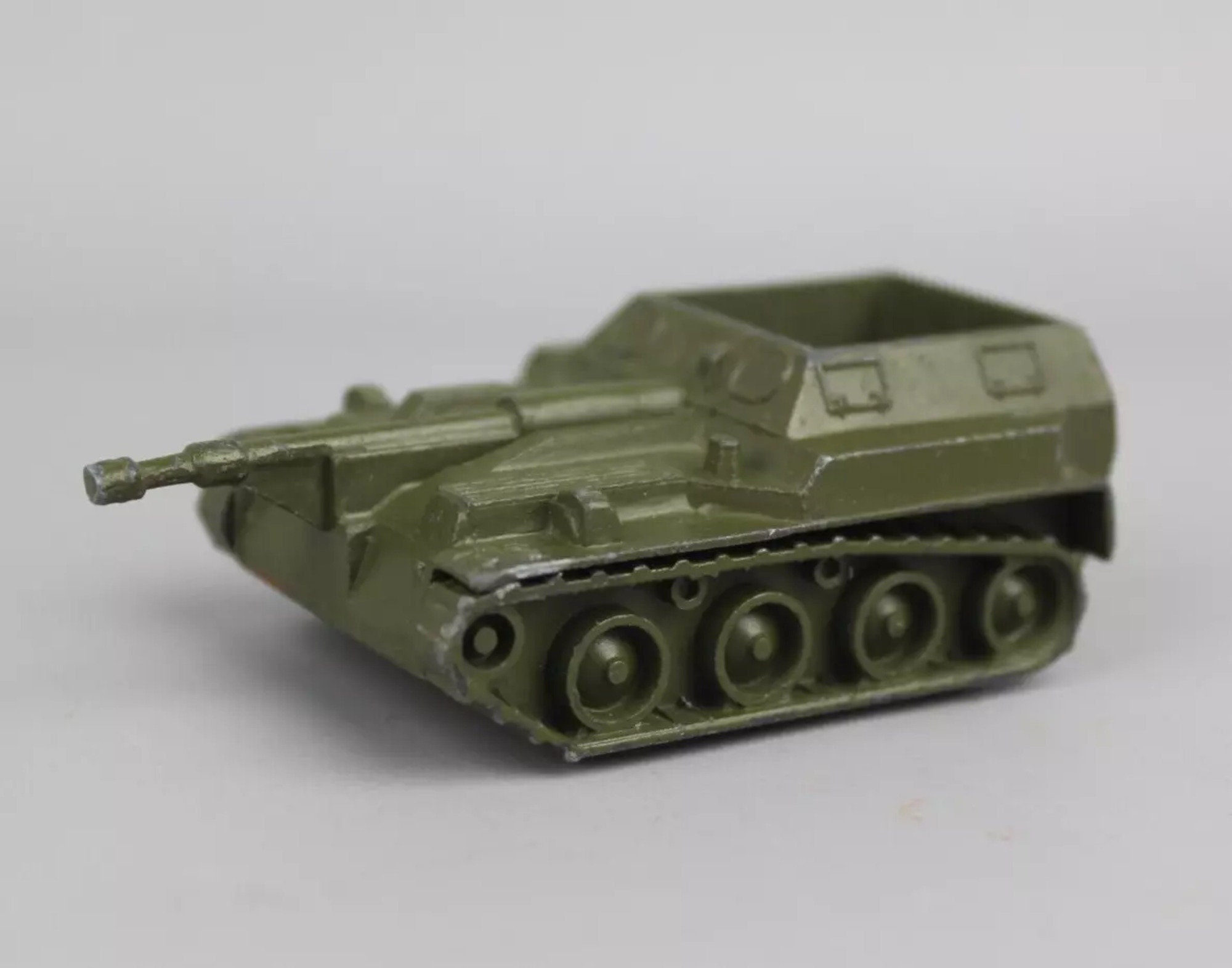 Army Soviet ASU-57 artillery tank Military metal Toy Car Diecast Scale Model Vintage USSR ussr vintage toy car soviet vintage tin toy