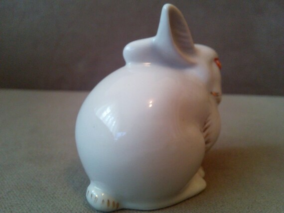 Rabbit Polonne Porcelain Figurine Soviet USSR Vintage Russian Propaganda Not lfz