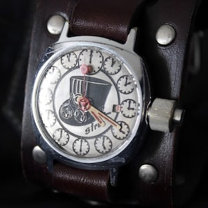 Steampunk Watch Exclusive Watch Unique Watch Unusual Watch Handmade Watch Cyberpunk Watch Exclusive Gift Unique Gift Mechanical Wrist Watch