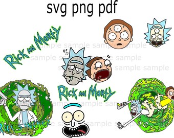 Download Rick and morty svg | Etsy