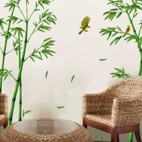 Bamboo Wall Decal Home Decor Muralasian Bamboo Decals Etsy