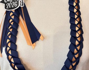 Customizable Graduation Ribbon Lei | Class of 2026 | Seniors | Graduates | High School | College | Promotions