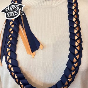 Customizable Graduation Ribbon Lei | Class of 2025 | Seniors | Graduates | High School | College | Promotions
