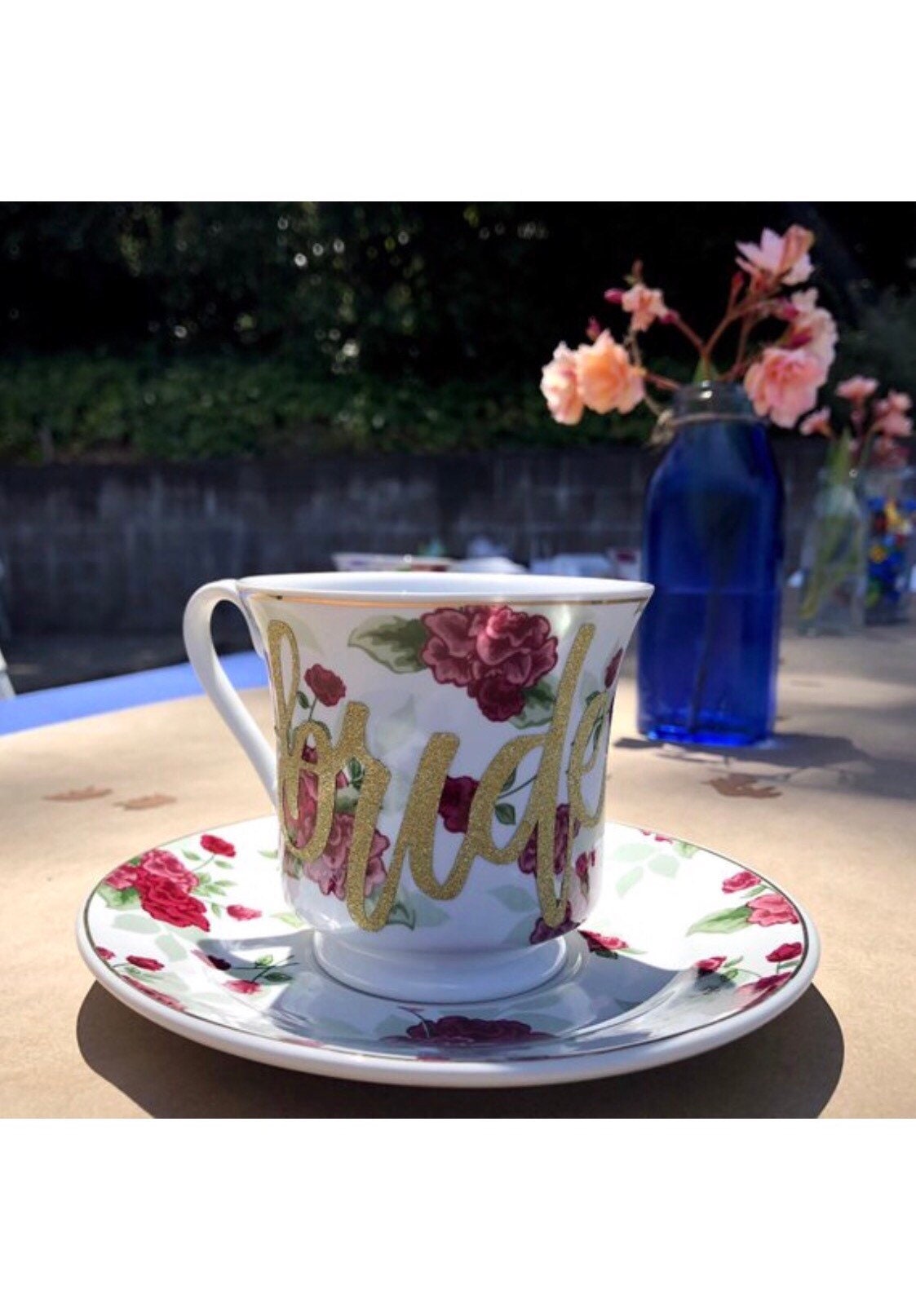 Personalized Tea Cup and Saucer | 4 sets