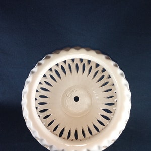 Ceramic pot for orchids. The original form. Glazed white color. image 7