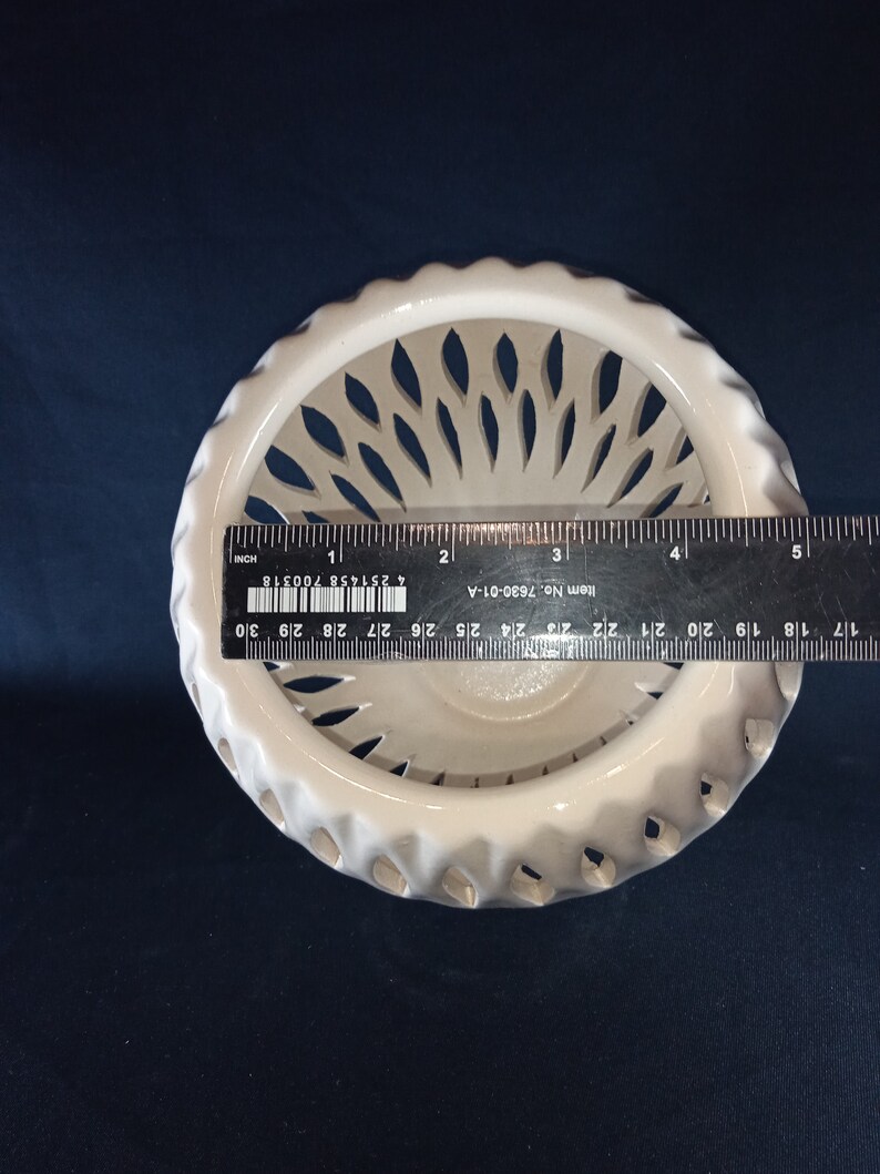 Ceramic pot for orchids. The original form. Glazed white color. image 9