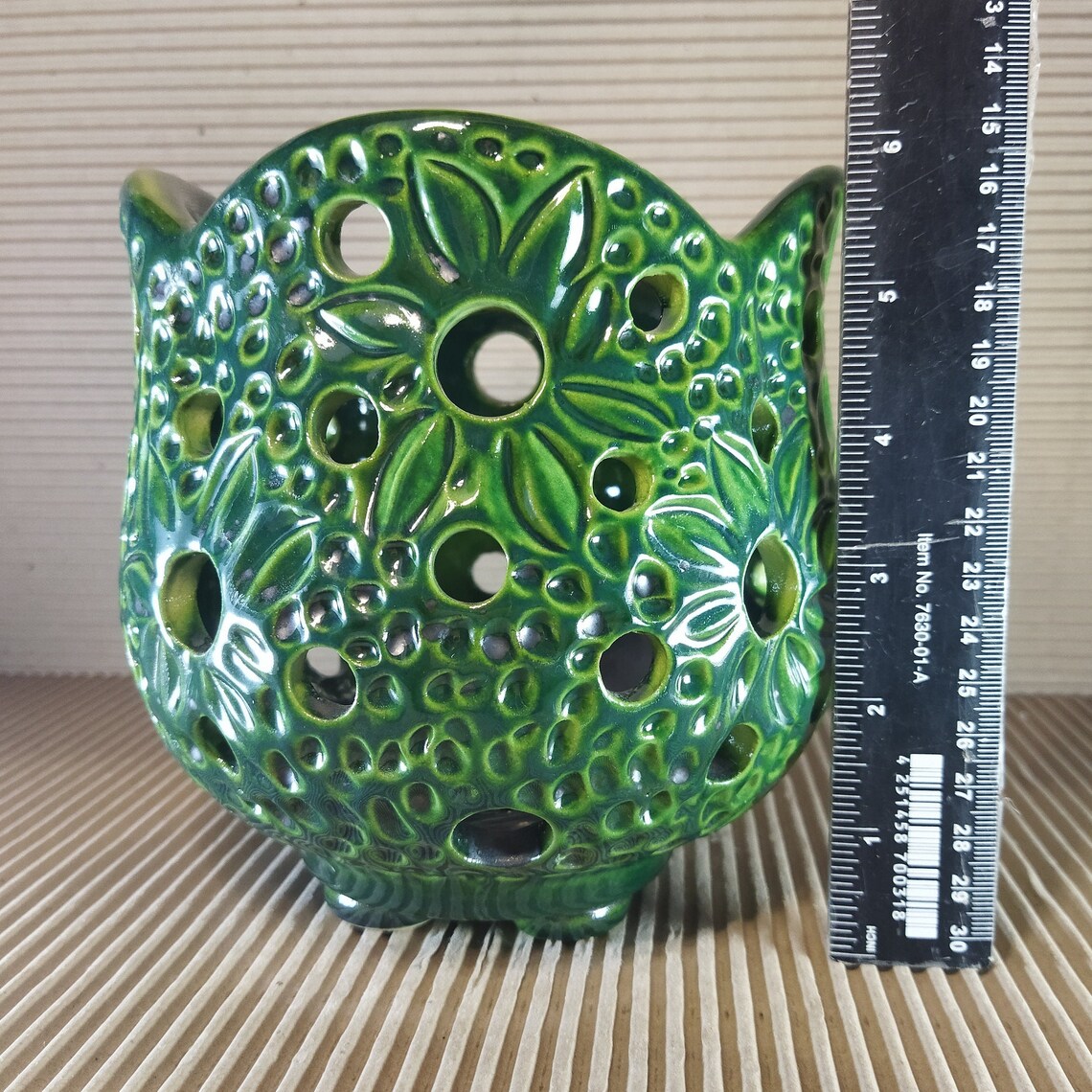 Ceramic Pot for Orchids With Floral Pattern and Round Holes. Etsy