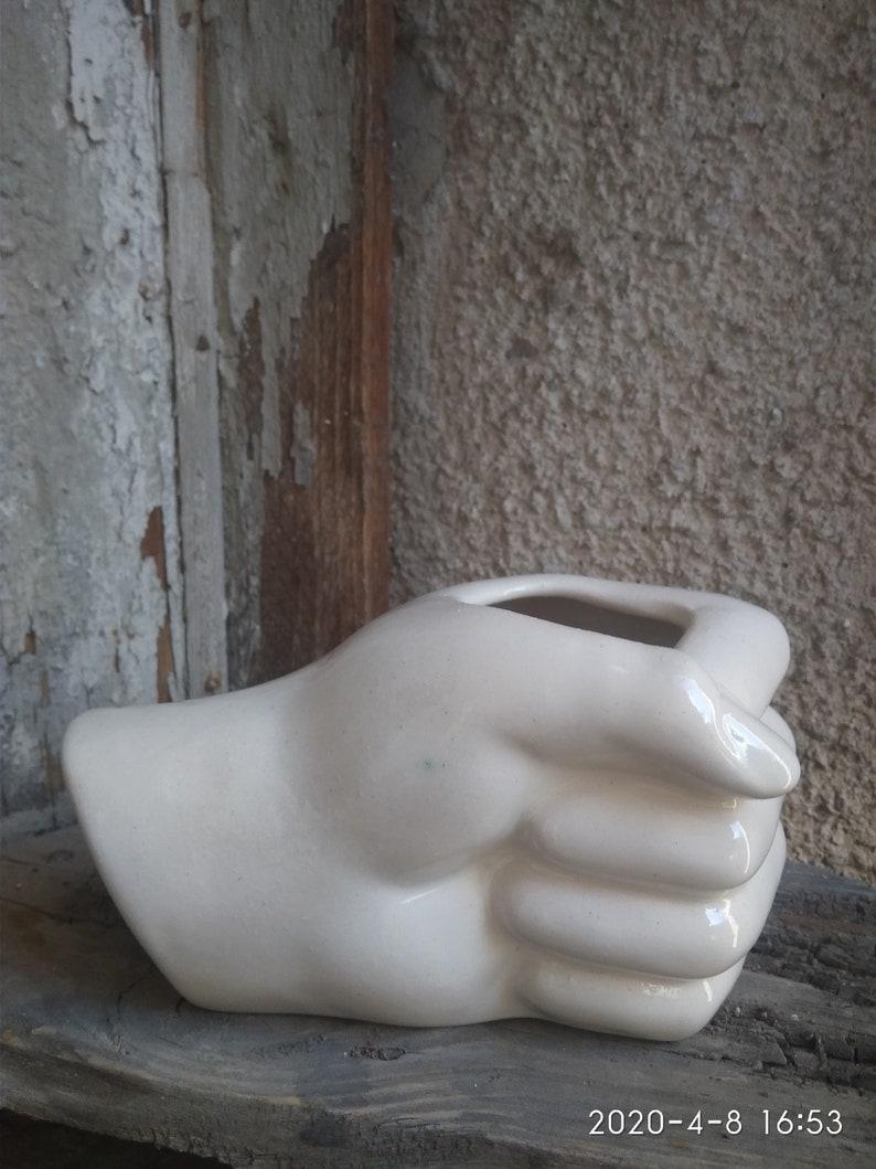 Ceramic Pot in the Shape of a Hand Pothand the Original Etsy