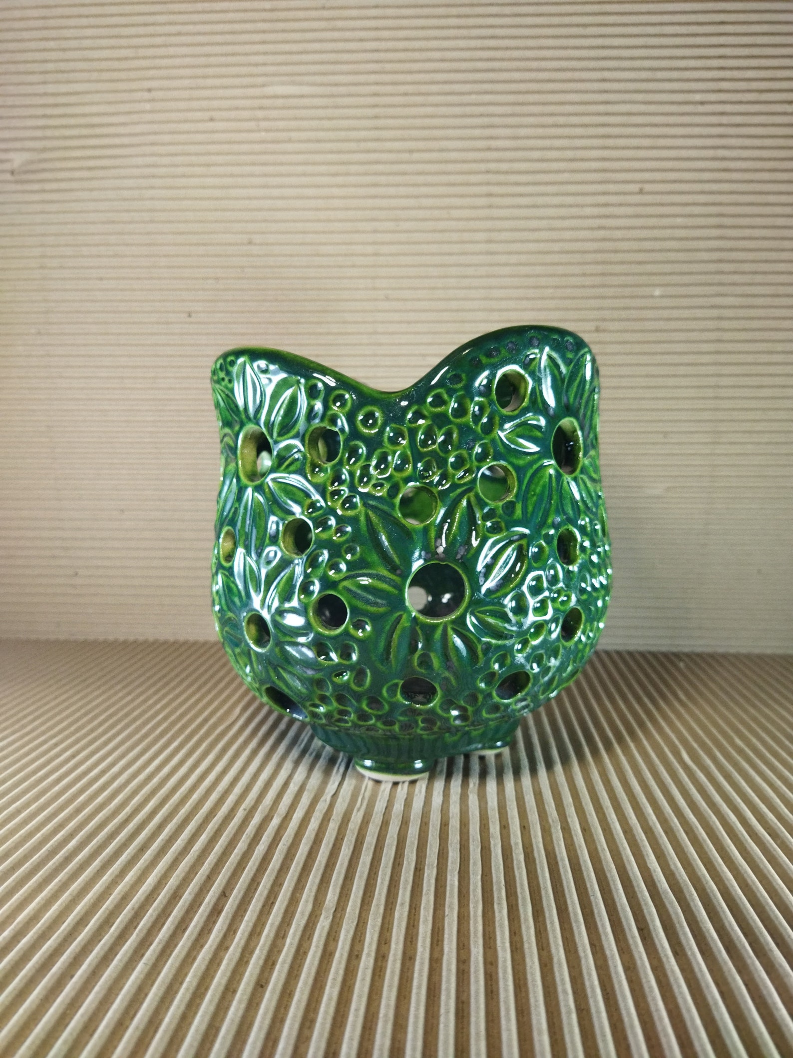 Ceramic Pot for Orchids With Floral Pattern and Round Holes. Etsy