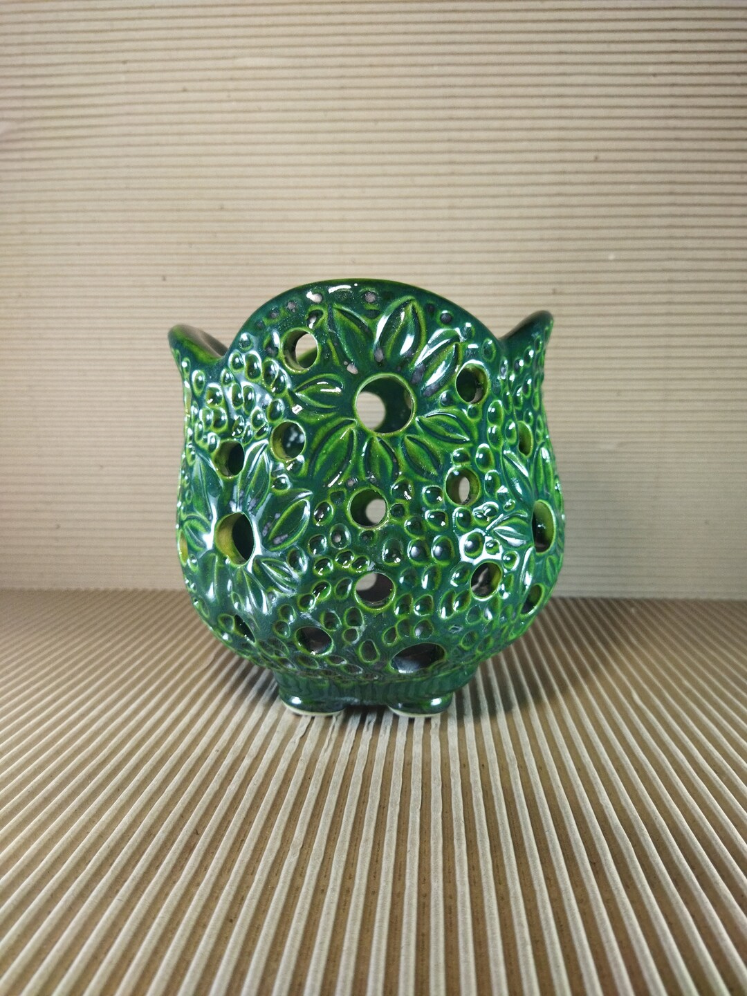 Ceramic Pot for Orchids With Floral Pattern and Round Holes. Etsy