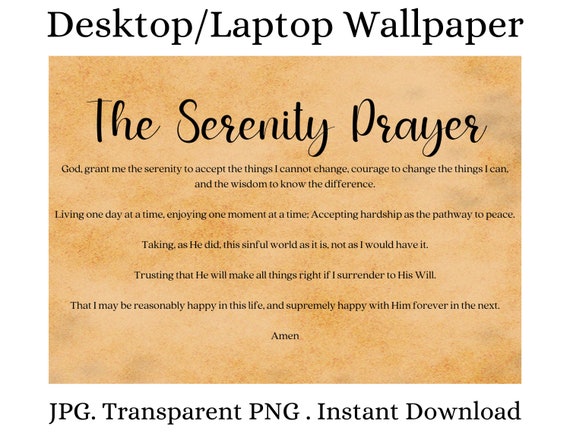 Serenity Prayer Desktop Wallpaper God Grant Me the Serenity - Etsy Serenity Prayer Desktop Wallpaper God Grant Me the Serenity - Etsy