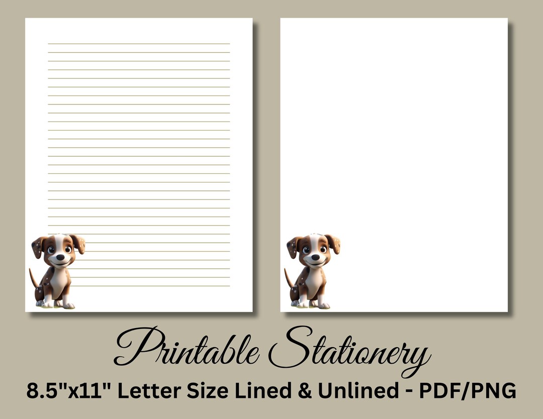 Printable Writing Paper, Printable Stationery, 3D Letter Writing Paper ...