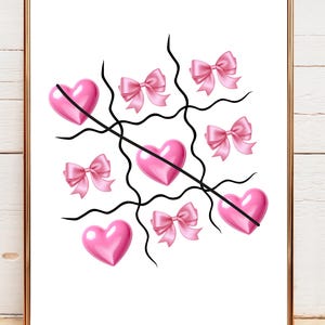 Coquette Pink Bows Wall Art: Girly Room Decor (Digital Download)