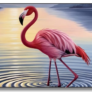 License Plate png, Bird Clipart, Image File For License Plates, Printable Wall Art, Commercial Use, Instant Download, Pink Flamingo