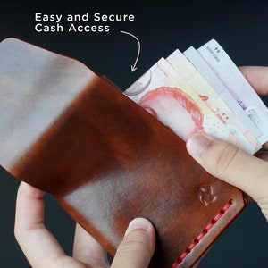 Cartes GrainWallet. Portefeuille minimaliste. Porte-cartes, Cartes et espèces pour 8 à 9 personnes, Modèle mince, Cadeau de Noël, Personnalisation gratuite