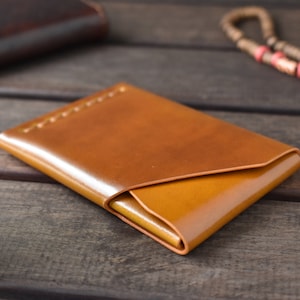 GrainWallet Cards in Shell Cordovan, Minimalist Luxury Wallet, Card Holder. Free Personalization, Christmas Gift. image 2