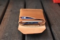 Shell Cordovan Leather Card Wallet: Minimalist Design, Free Personalization product logo