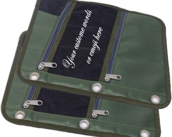 3 Ring Pencil Pouch Etsy